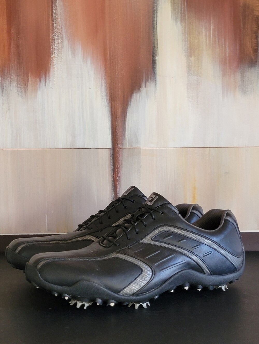FootJoy FJ Superlite 58109 Men’s Black Leather Spikes Golf Shoes Size 10 M